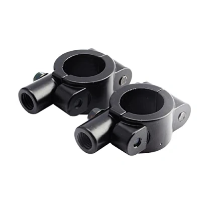 Image of Gugxiom Handlebar Mirror Mount, 2Pcs Black Universal Motorcycle Mount Clamps 10mm 7/8&quot; Aluminum Bracket Fit for Dirt Bike ATV Mirrors