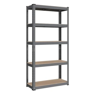 Image of SONGMICS GLR030G02 Heavy Duty Shelving Unit 30 x 75 150 cm with Steel Frame up to 650 kg 5 Adjustable Shelves Grey