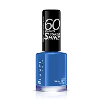 Image of Rimmel 60 Seconds Super Shine Nail Polish 8 ml, Danny Boy Blue