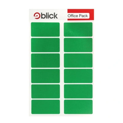 Image of Blick Labels, Green, Self Adhesive Stickers Office Pack, Rectangular, 25mm x 50mm, 320 For Home, Office, Family, School, Letters