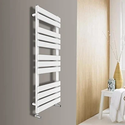 Image of Warmehaus Flat Panel Heated Towel Rail Radiator Ladder Rad 1600 x 600mm Bathroom Central Heating Warmer White