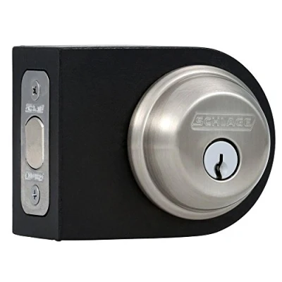 Image of SCHLAGE Lock CO B60N619 Single Cylinder Deadbolt, Satin Nickel