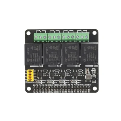 Image of SEENGREAT 4 Channel Relay Modules DC3.3V/5V with Optocoupler for Raspberry Pi Zero/Zero W/Zero WH/2B/3B/3B+/4B Loads up to 5A 250V, 40pin GPIO Interface