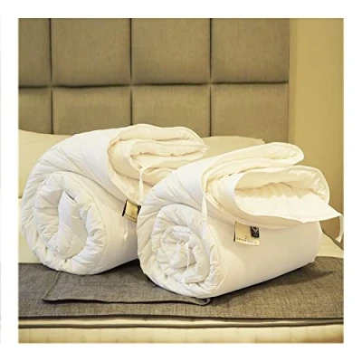 Image of Devon Duvets Elegant British Wool Double Size Duvet Set All Season 1 Lightweight 300gsm &amp; Medium Weight 600gsm (UK 200cm x 200cm) 14+ Tog Luxury Comfort