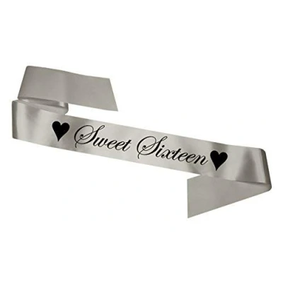 Image of My Pretty Little Gifts Sweet Sixteen Sash Silver
