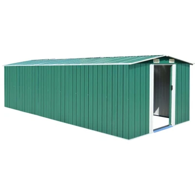 Image of vidaXL Garden Shed 257x580x181 cm Metal Green