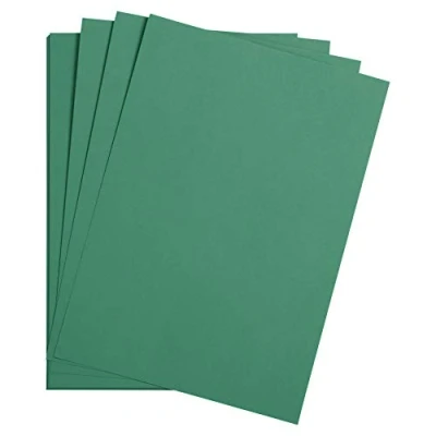 Image of Clairefontaine Ref 975251C Maya Smooth Coloured Drawing Card (Pack of 25 Sheets) 185gsm A4 (29.7 x 21cm) Dark Green Colour Deep Dyed, Acid Free, pH Neutral