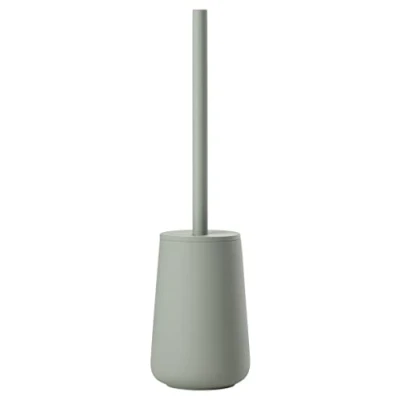 Image of Zone Denmark Nova One Ceramic Toilet Brush with Soft Touch Steel Coating, Matcha Green