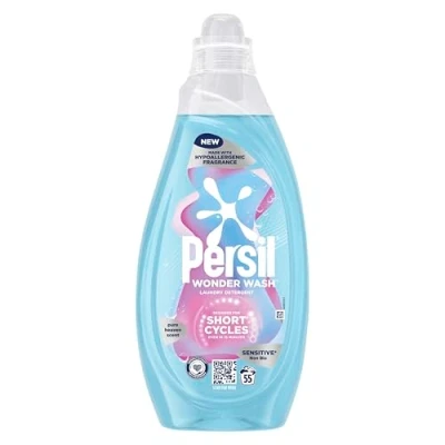 Image of Persil Wonder Wash Sensitive* Non Bio Liquid Detergent Featuring a Hypoallergenic Fragrance Fast Acting Formulation with Pure Heaven Scent 1.485 L (55 washes)