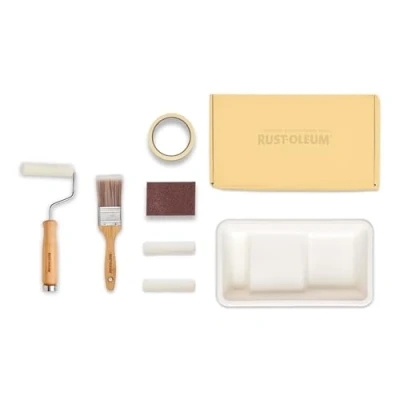 Image of Rust Oleum Ready to Roll Eco Paint Kit (Small) Kitchen Tile Gloss Warming Yellows