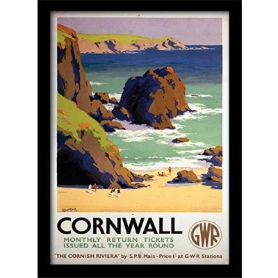 Image of National Railway Museum FP10139P PL Cornwall (5) Framed 30 x 40cm Print, MDF, Multi Colour, 42 32 2.4 cm