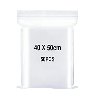 Image of Resealable Clear Plastic Bags, Sealed Bag, Storage Press Seal Thickening and Durable, Apply to Quilts, Blankets, Clothing ect. 15.7x19.7&quot;(40x50cm) 50PCS