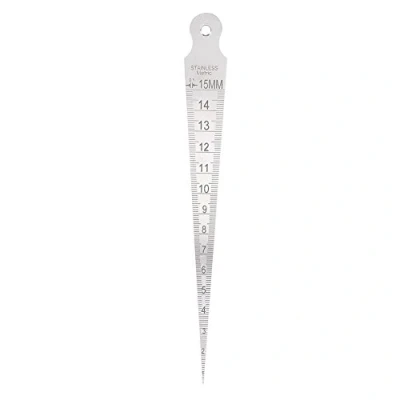 Image of Thickness Gauges, 1 15mm Stainless Steel Ruler, Welding Inspection Taper Gauge, Metric Imperial Measure Tool, for Tapering Measurement