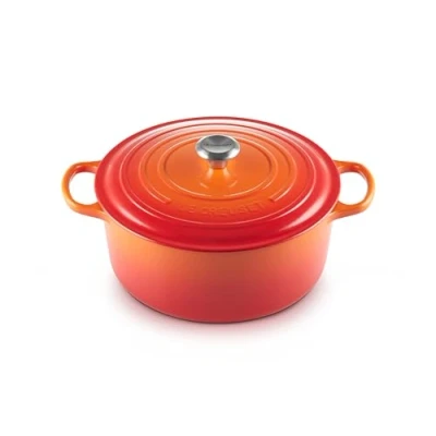 Image of Le Creuset Signature Volcanic Cast Iron 30cm Round Casserole