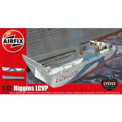 Image of Airfix Model Set A02340 Higgins LCVP Building Kit Plastic Watercraft Kits for Adults &amp; Children 8+, Includes Sprues Decals 1:72 Scale