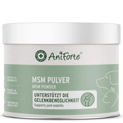 Image of AniForte MSM Powder for Dogs &amp; Cats 300 g High Purity Methylsulfonylmethane, Dose with 99.94%, Organic Sulphur Animals as Joint