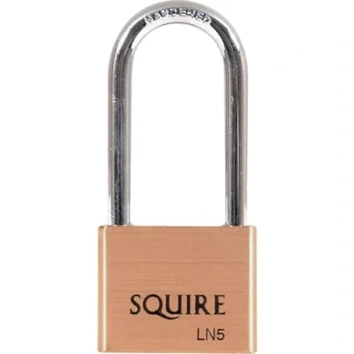 Image of Henry Squire Lion Premium Solid Brass 5 pin Long Shackle Double Locking Padlock, 51 mm (Length), Gold