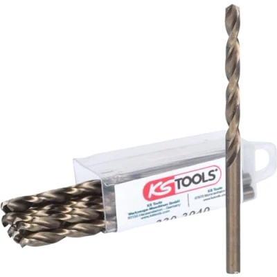Image of KS Tools 330.3040 HSS G Co 5 twist drill, pack of 10, 4,0mm