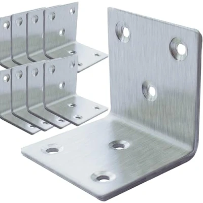 Image of Caremore Corner Brackets Stainless Steel L Brackets, , 20 Pack, Heavy Duty Braces for Furniture and Shelving
