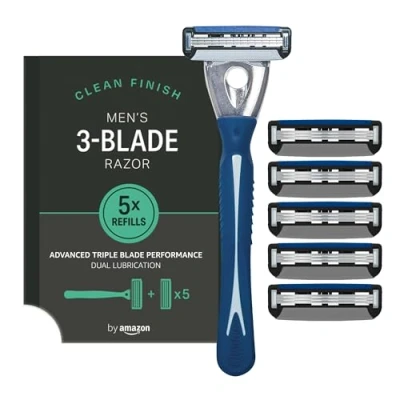 Image of by Amazon Male 3 blade razor with 5 refills