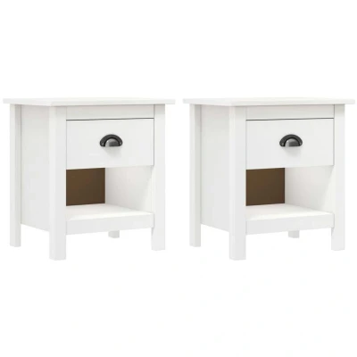 Image of vidaXL Bedside Cabinets 2 pcs Hill 46x35x49.5 cm Solid Pine Wood