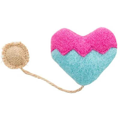 Image of Trixie Plush Cat Toys Heart, 8cm/18cm