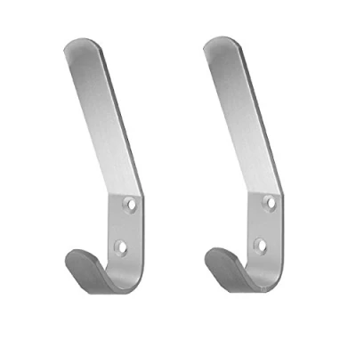 Image of 10 Pack of Double Hat and Coat Hooks Aluminium Dress Robe Garment Hangers Hook