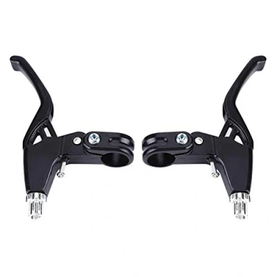 Image of Keenso 1 Pair Bicycle brake Handle, Aluminium Alloy Mountain Bike Cycling Level Handles Levers Hand Brakes for Bicycles Bike(Black)bmx lever