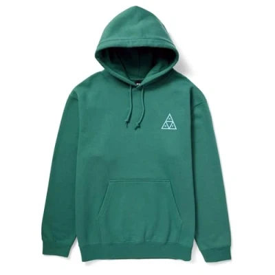 Image of HUF Set Triple Triangle Pullover Hoodie Comfortable Cotton Blend Sweatshirt, Pine, XL