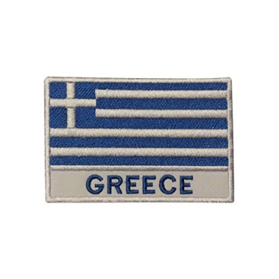 Image of Greece National Country Flag Patch Iron On Sew Embroidery Badge