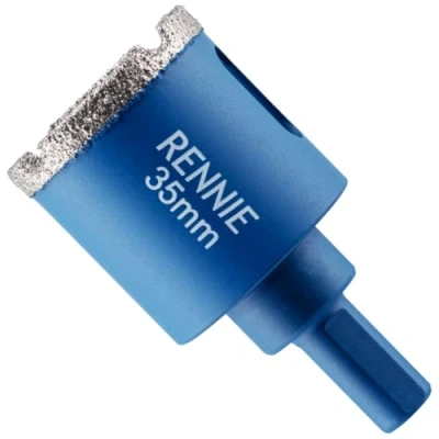 Image of 35mm Diamond Hole Saw Drill Bit With Tri Shank For Porcelain Tiles Ceramic Slate Stone Granite Marble Glass. Core Holesaw/Hole Cutter