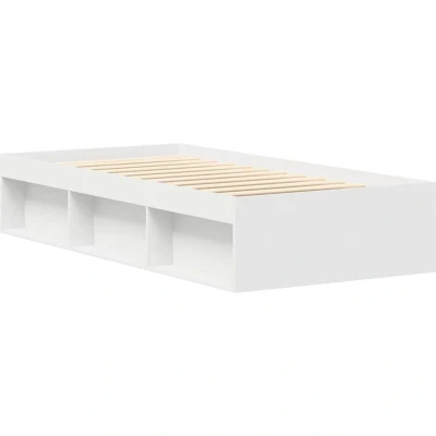 Image of vidaXL Bed Frame without Mattress White 75x190 cm Small Single