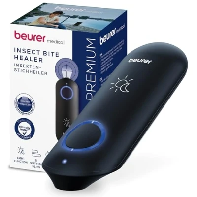 Image of Beurer BR90 Insect Bite Healer, Reliever For The Treatment Of Bites And Stings, Natural Relief From Itching Swelling Without Medication, Day &amp; Night With Optional Light