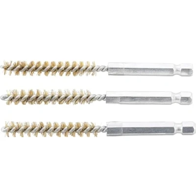 Image of BGS 3078 8 M Brass Brush mm 6.3 (1/4&quot;) Drive 3 pcs.