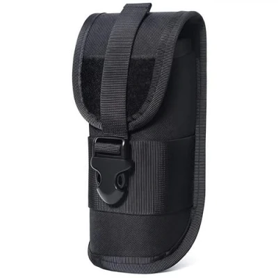 Image of ACEXIER MOLLE Glasses Pouch Outdoor Durable Tactical Sunglasses Case Army Style Flashlight with Buckle（Black）