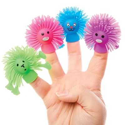 Image of Baker Ross FX672 Hedgehog Finger Puppets Pack of 8, Party Bag Fillers for Kids