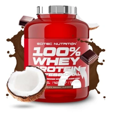 Image of Scitec Nutrition 100% Whey Professional Protein Powder 2350 g, Chocolate Coconut, 108103