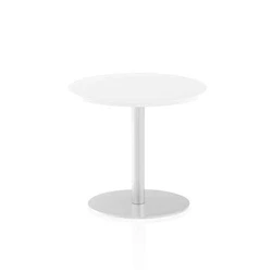 Image of Italia 600mm Poseur Round Table White Top 725mm High Leg