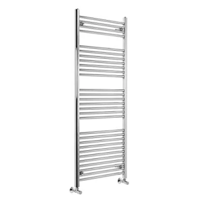 Image of WarmeHaus Contemporary Straight Heated Bathroom Towel Rail Radiator Rad 1500 x 600 Chrome