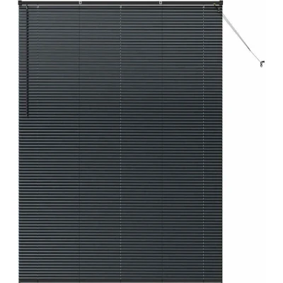 Image of With Curtains Other Manual Black 155 x 220 cm Aluminium Vidaxl