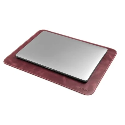 Image of LONDO Top Grain Leather Mouse Pad Desk Mat (Damson)
