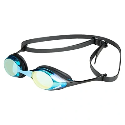 Image of arena Cobra Original Swipe Mirror Unisex Adult Racing Swimming Goggles, Pool Goggles with Lenses, Anti Fog UV Protection, 4 Interchangeable Nose Bridges