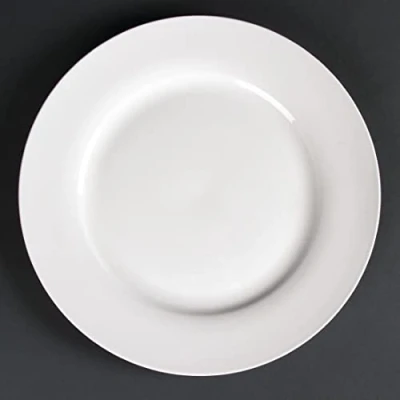 Image of Olympia Lumina Wide Rimmed Round Plate 270mm 10 1/2&#039;&#039; (Box 4)
