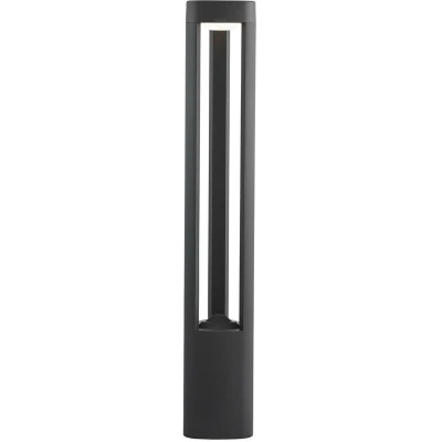 Image of Michigan LED Outdoor Tall Aluminium Bollard Light Grey IP54
