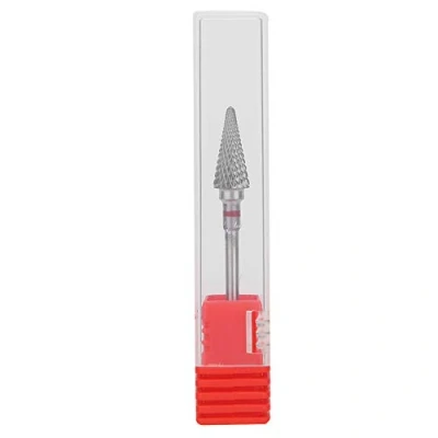 Image of Nail Drill Bit, Tungsten Steel Art Manicure Bits Electric Pedicure Grinding Head Accessories(Red)