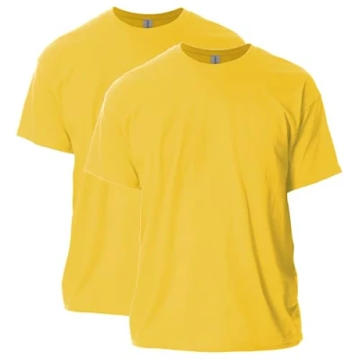Image of Gildan Unisex&#039;s Ultra Cotton T Shirt, Style G2000, Multipack, Daisy (2 Pack), L (Pack of 2)