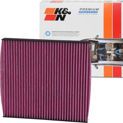 Image of 5Q0819644, 5Q0819644A, 5Q0819653, 5Q0819669 Pollen Filter K&amp;N Filters DVF5001 Activated Carbon 253mm 30mm Square SKODA: Karoq Off Road