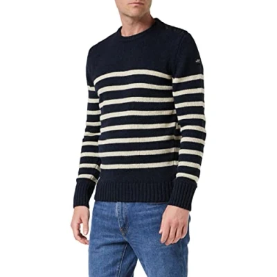 Image of Schott NYC Men&#039;s Ploutrider1 Jumper, Blue (Navy/Natural Navy/Natural), Large (Size: L)