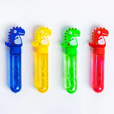 Image of Toyseum 24 x Dinosaur Bubbles For Party Bags Fillers, Ideal Your Boys and Girls Themed Bags, Kids Pack of (4 colour variations)