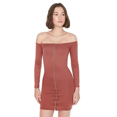 Image of Trendyol Dress Brown A line